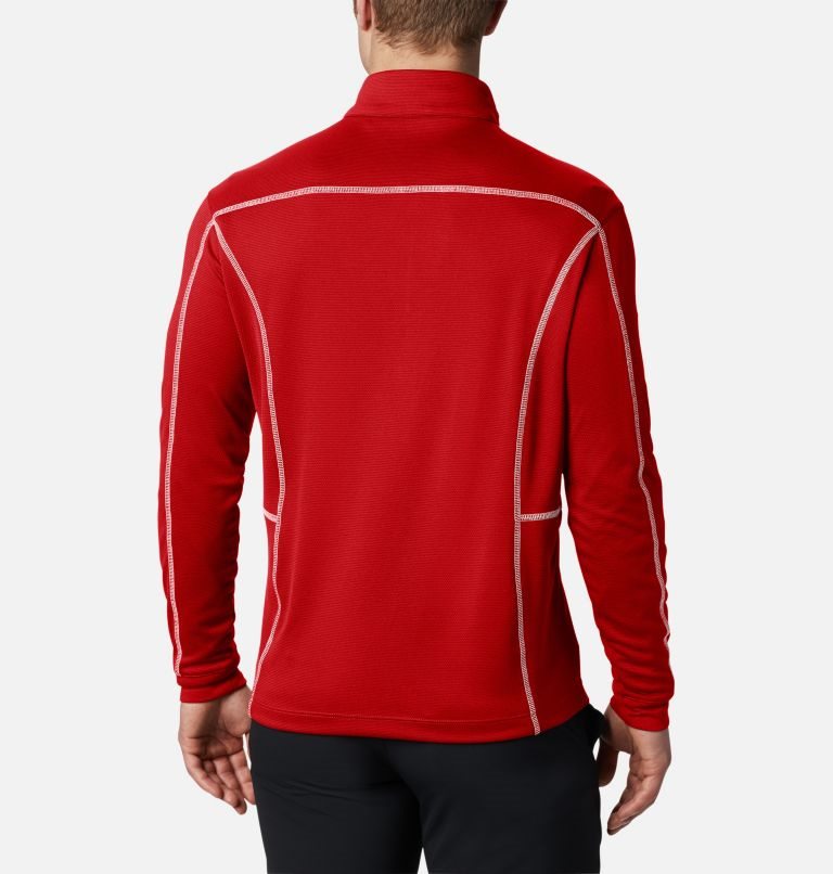 Men's Columbia Omni-Wick Shotgun Quarter-Zip Sweatshirts Red | CA-O631L