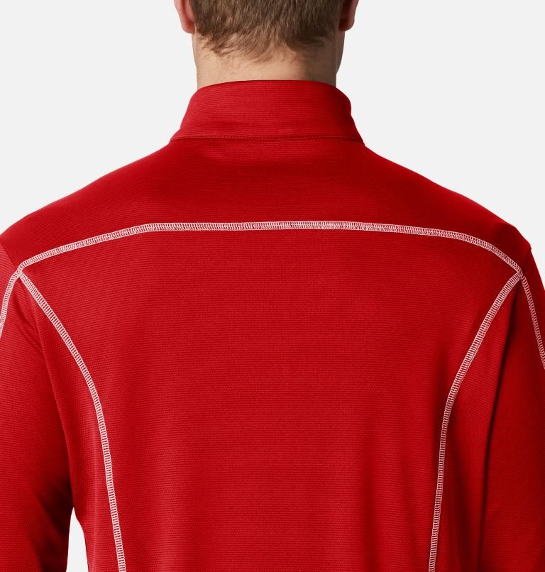 Men's Columbia Omni-Wick Shotgun Quarter-Zip Sweatshirts Red | CA-O631L