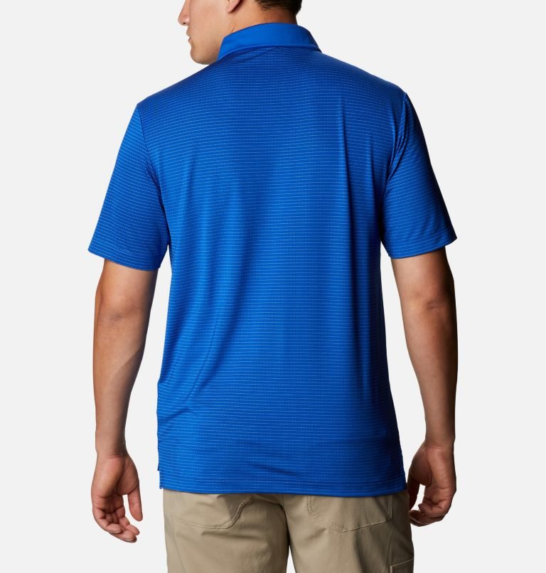 Men's Columbia Omni-Wick Sunday Polo Shirts Blue | CA-B6L51