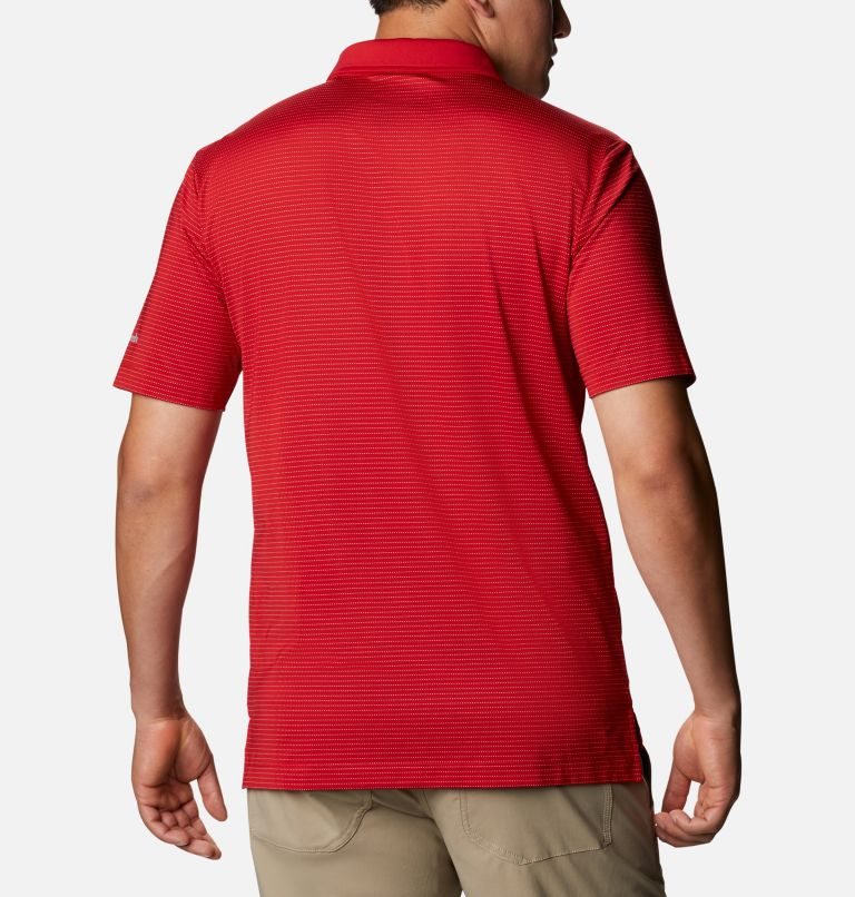 Men's Columbia Omni-Wick Sunday Polo Shirts Red | CA-UC45L