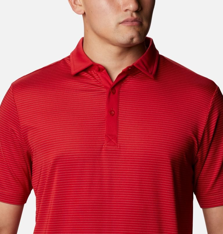 Men's Columbia Omni-Wick Sunday Polo Shirts Red | CA-UC45L