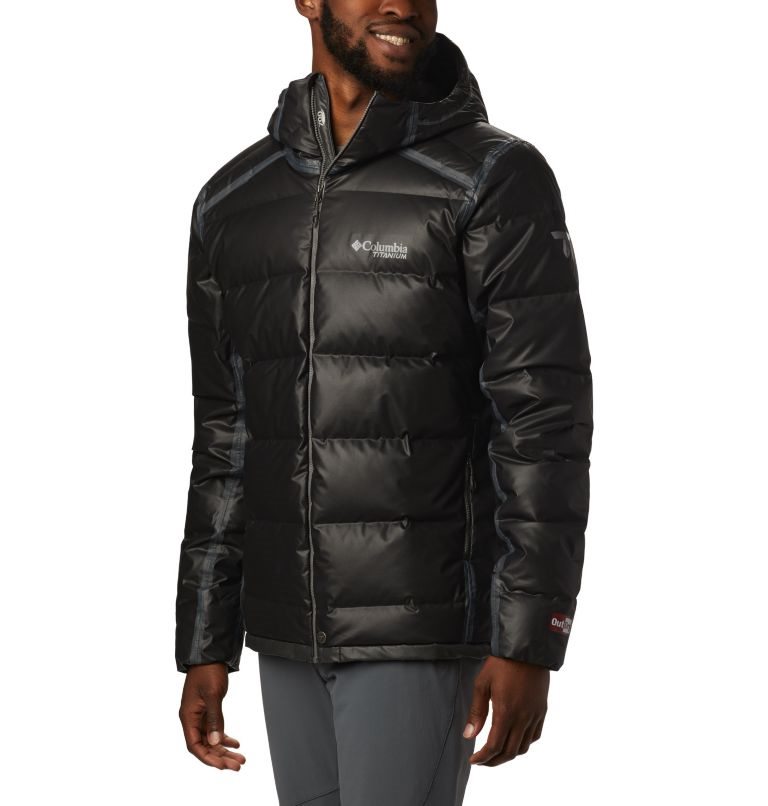 Men\'s Columbia OutDry Ex Alta Peak Down Jackets Black | CA-N510A