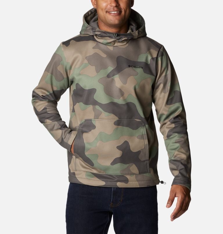 Men\'s Columbia Out-Shield Dry Fleece Hoodie Camo | CA-G6051