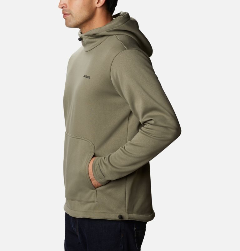 Men's Columbia Out-Shield Dry Fleece Hoodie Olive | CA-N3401