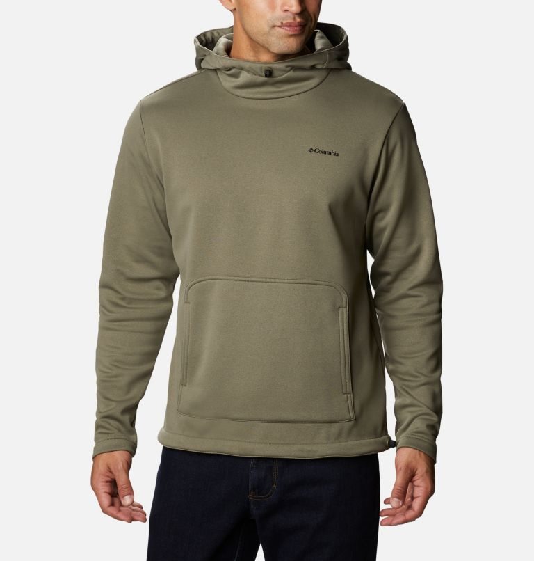 Men\'s Columbia Out-Shield Dry Fleece Hoodie Olive | CA-N3401
