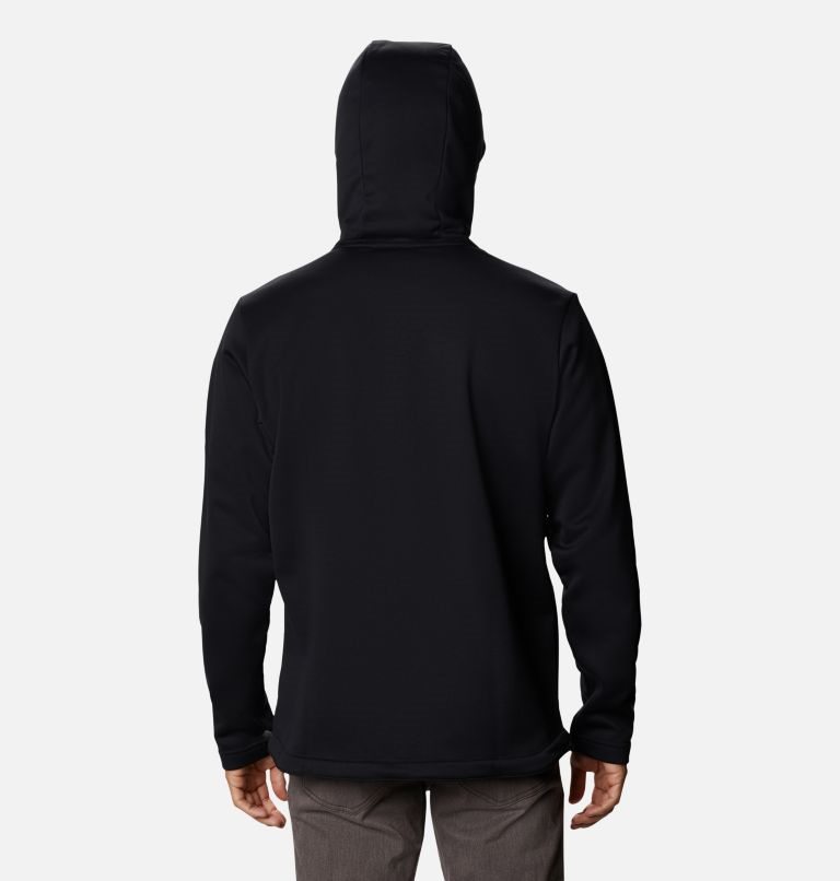 Men's Columbia Out-Shield Dry Fleece Hoodie Black | CA-X143C