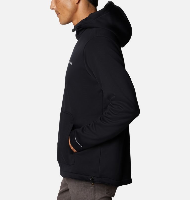 Men's Columbia Out-Shield Dry Fleece Hoodie Black | CA-X143C