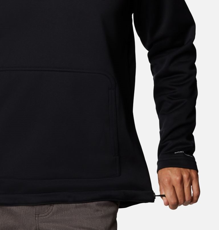 Men's Columbia Out-Shield Dry Fleece Hoodie Black | CA-X143C