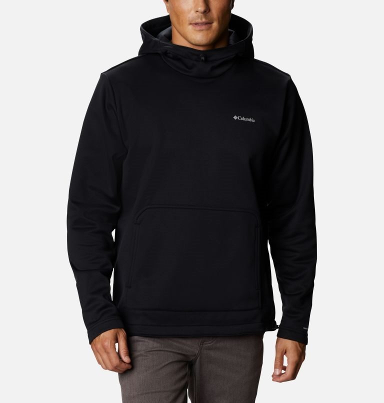 Men\'s Columbia Out-Shield Dry Fleece Hoodie Black | CA-X143C