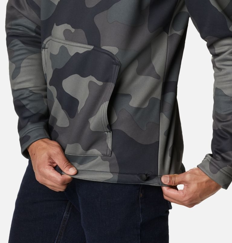 Men's Columbia Out-Shield Dry Fleece Hoodie Camo | CA-Z05L3