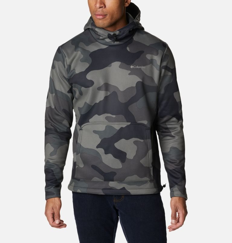 Men\'s Columbia Out-Shield Dry Fleece Hoodie Camo | CA-Z05L3