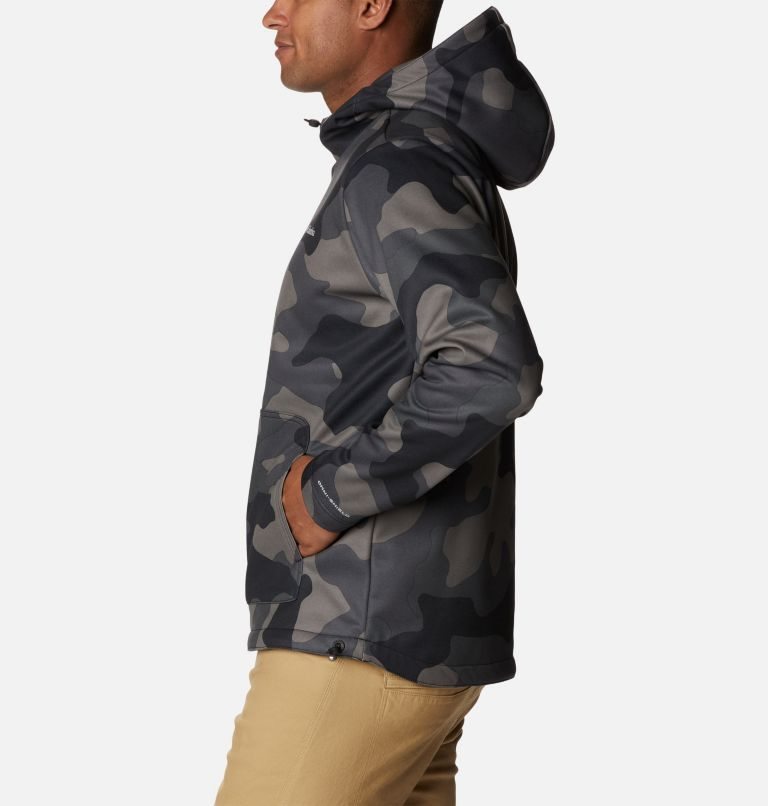 Men's Columbia Out-Shield Dry Fleece Hoodie Camo | CA-Z5461