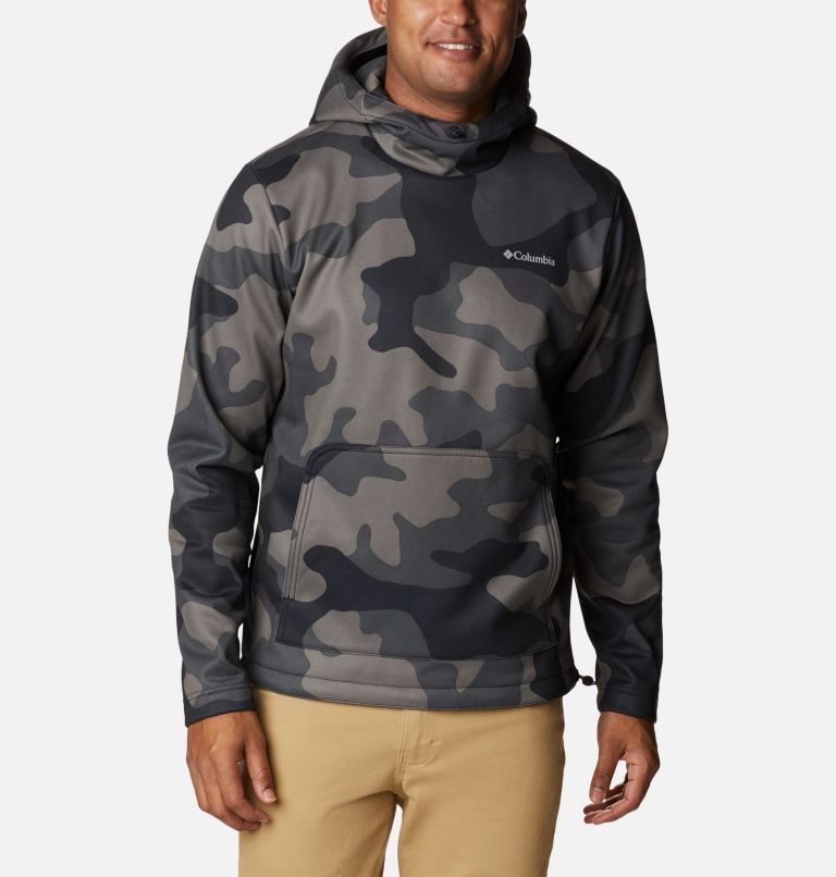 Men\'s Columbia Out-Shield Dry Fleece Hoodie Camo | CA-Z5461