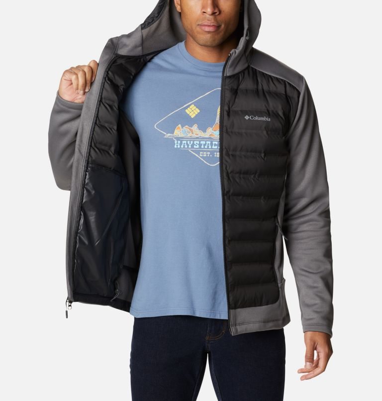 Men's Columbia Out-Shield Full Zip Hoodie Insulated Jackets Grey | CA-U6L85