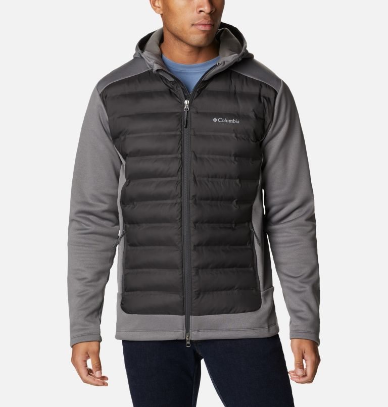 Men\'s Columbia Out-Shield Full Zip Hoodie Insulated Jackets Grey | CA-U6L85