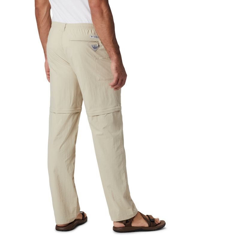 Men's Columbia PFG Backcast Convertible Pants Khaki | CA-N183C