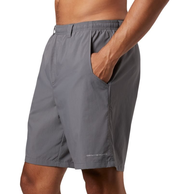 Men's Columbia PFG Backcast III Water Shorts Dark Grey | CA-D5L83