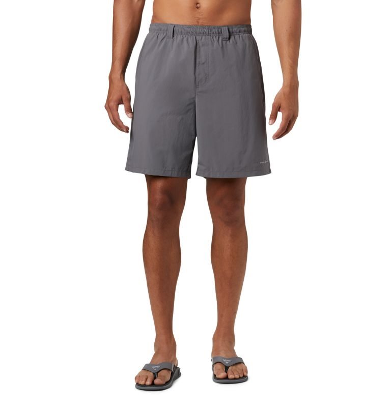 Men\'s Columbia PFG Backcast III Water Shorts Dark Grey | CA-D5L83