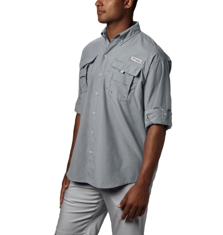 Men's Columbia PFG Bahama II Long Sleeve Shirts Dark Grey | CA-J1L5A