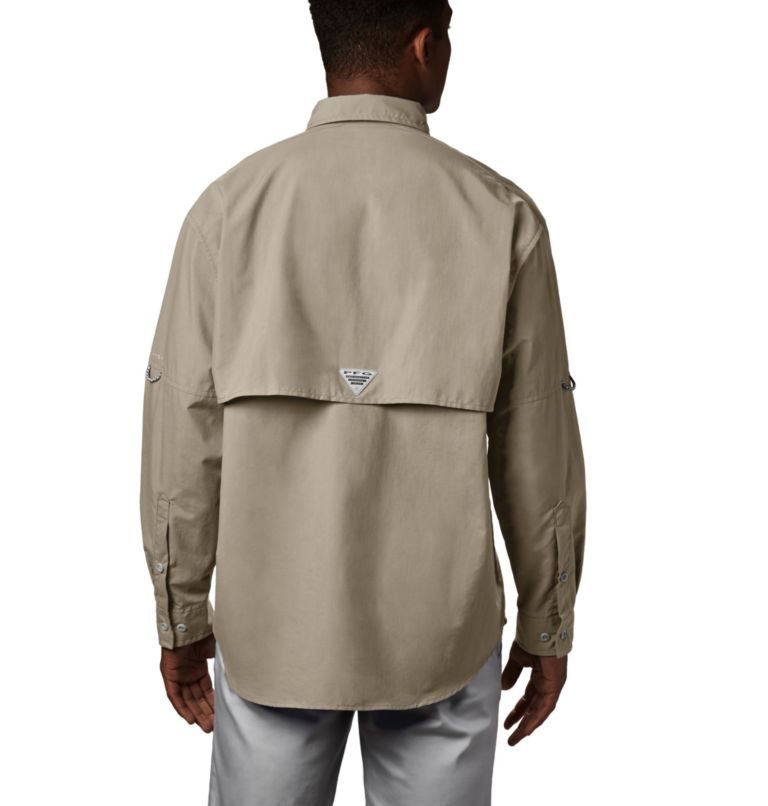 Men's Columbia PFG Bahama II Long Sleeve Shirts Khaki | CA-Q54A6