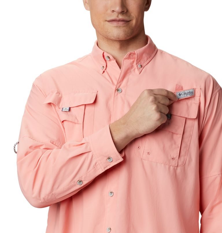 Men's Columbia PFG Bahama II Long Sleeve Shirts Pink | CA-RL605