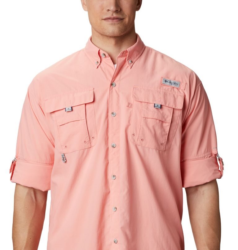 Men's Columbia PFG Bahama II Long Sleeve Shirts Pink | CA-RL605