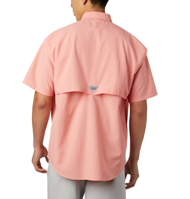 Men's Columbia PFG Bahama II Short Sleeve Shirts Pink | CA-E1L46