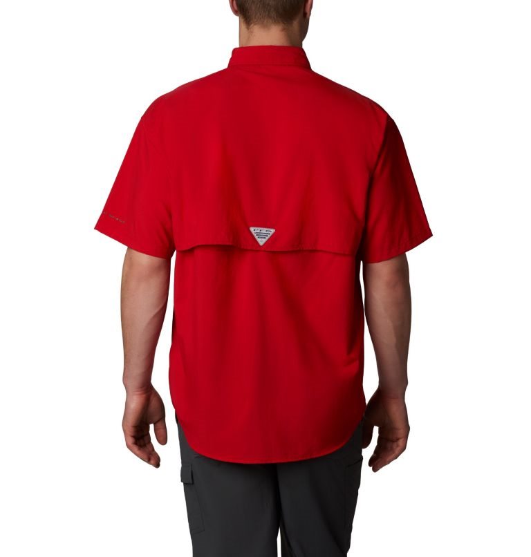 Men's Columbia PFG Bahama II Short Sleeve Shirts Red | CA-IC50L