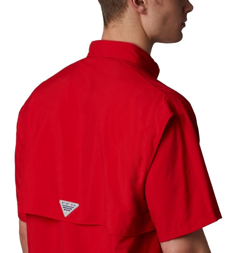 Men's Columbia PFG Bahama II Short Sleeve Shirts Red | CA-IC50L