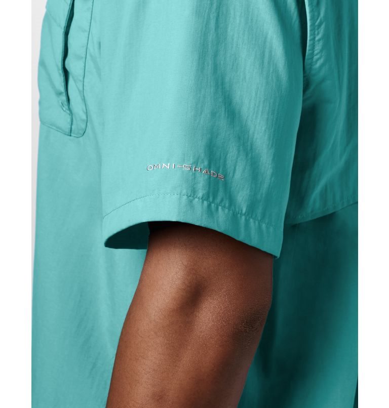 Men's Columbia PFG Bahama II Short Sleeve Shirts Turquoise | CA-J1804