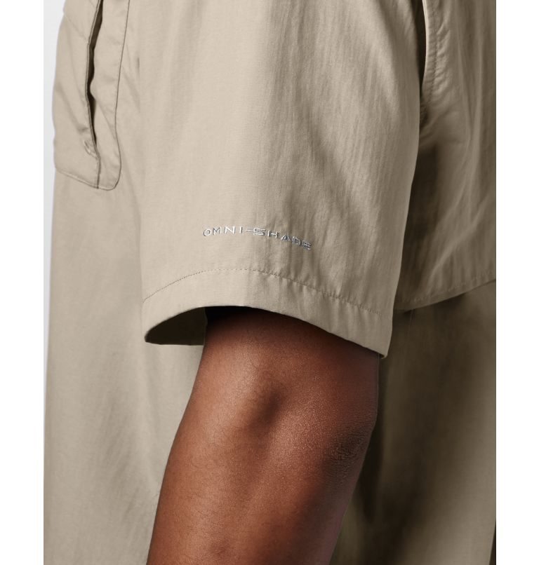 Men's Columbia PFG Bahama II Short Sleeve Shirts Khaki | CA-V0AL1