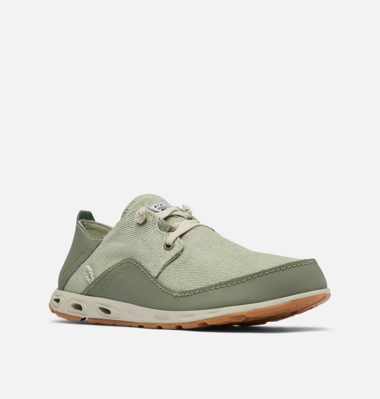 Men's Columbia PFG Bahama Vent Loco Relaxed III Boat Shoes Olive | CA-L340C