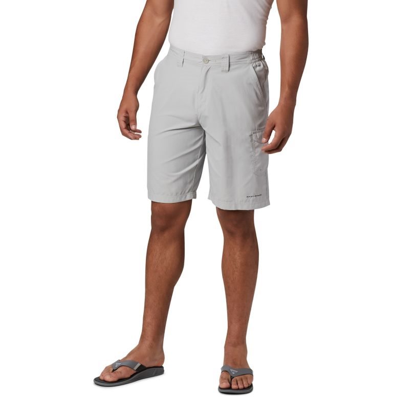 Men\'s Columbia PFG Blood \'N Guts Shorts Light Grey | CA-D8C01