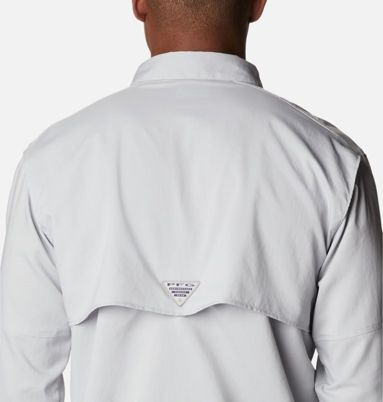Men's Columbia PFG Blood and Guts IV Woven Long Sleeve Shirts Light Grey | CA-K643L
