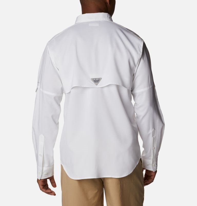 Men's Columbia PFG Blood and Guts IV Woven Long Sleeve Shirts White | CA-Z4183
