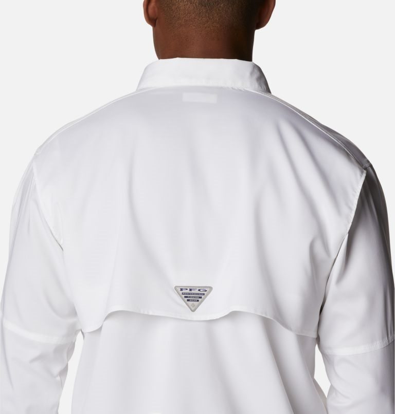 Men's Columbia PFG Blood and Guts IV Woven Long Sleeve Shirts White | CA-Z4183
