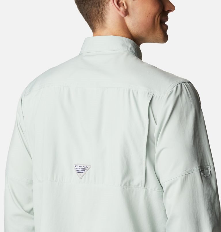 Men's Columbia PFG Drift Guide Woven Long Sleeve Shirts Mint | CA-P4C18