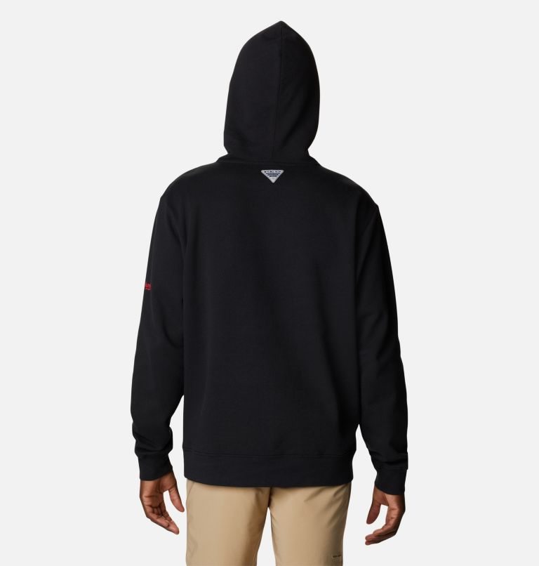 Men's Columbia PFG Fish Flag Hoodie Black | CA-IC5L3
