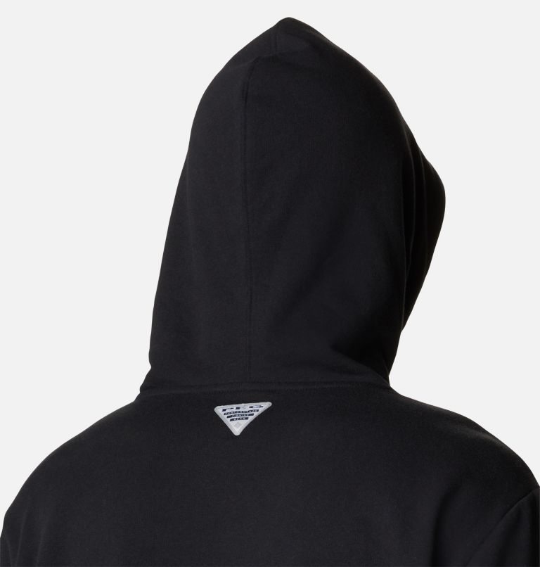 Men's Columbia PFG Fish Flag Hoodie Black | CA-IC5L3