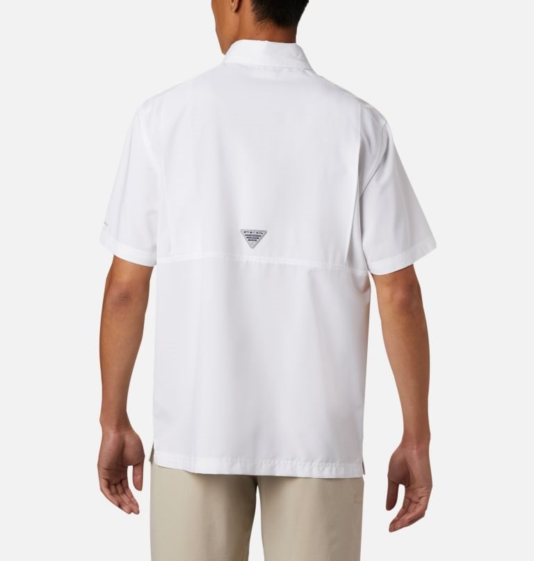 Men's Columbia PFG Grander Marlin Short Sleeve Shirts White | CA-J6185