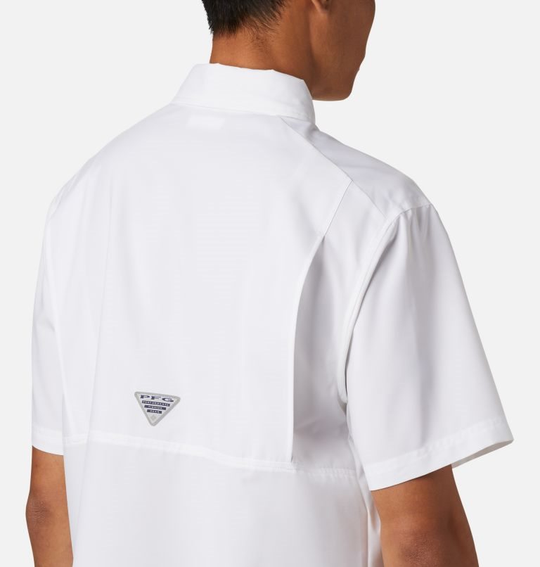 Men's Columbia PFG Grander Marlin Short Sleeve Shirts White | CA-J6185