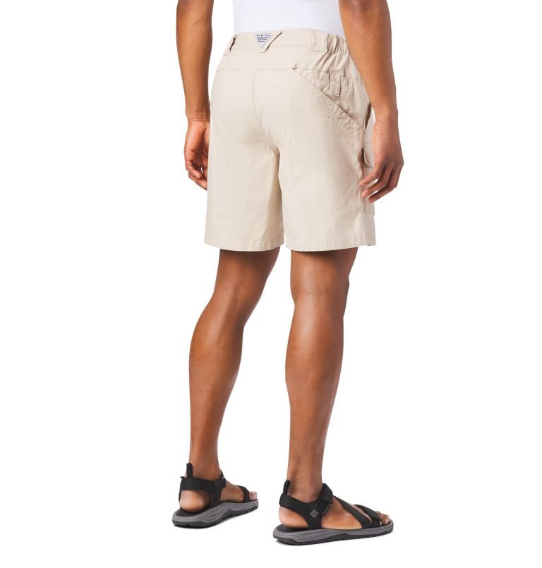Men's Columbia PFG Half Moon III Shorts Khaki | CA-D5L46
