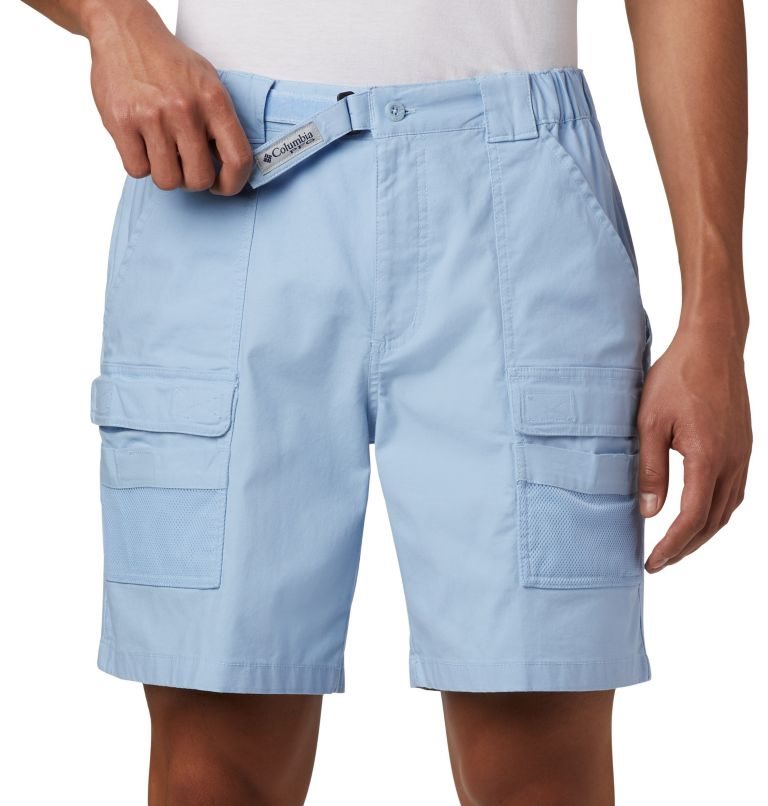 Men's Columbia PFG Half Moon III Shorts Light Blue | CA-J834C