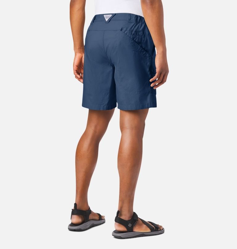Men's Columbia PFG Half Moon III Shorts Navy | CA-P3LA1