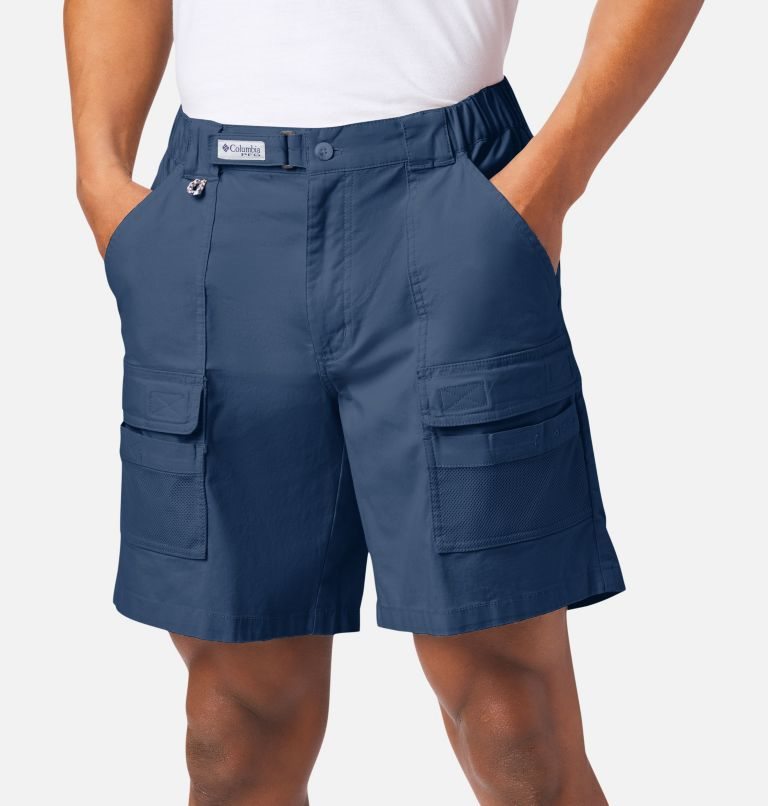 Men's Columbia PFG Half Moon III Shorts Navy | CA-P3LA1