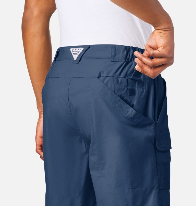 Men's Columbia PFG Half Moon III Shorts Navy | CA-P3LA1
