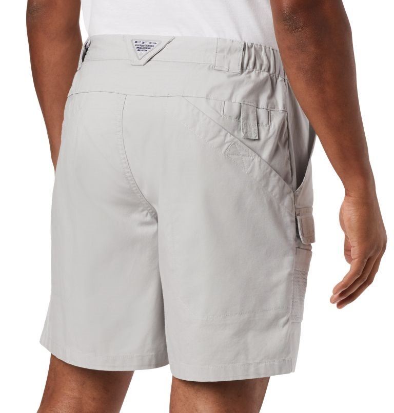 Men's Columbia PFG Half Moon III Shorts Light Grey | CA-Y685A