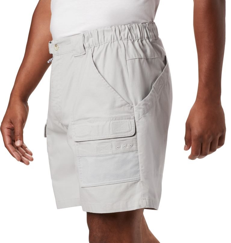 Men's Columbia PFG Half Moon III Shorts Light Grey | CA-Y685A