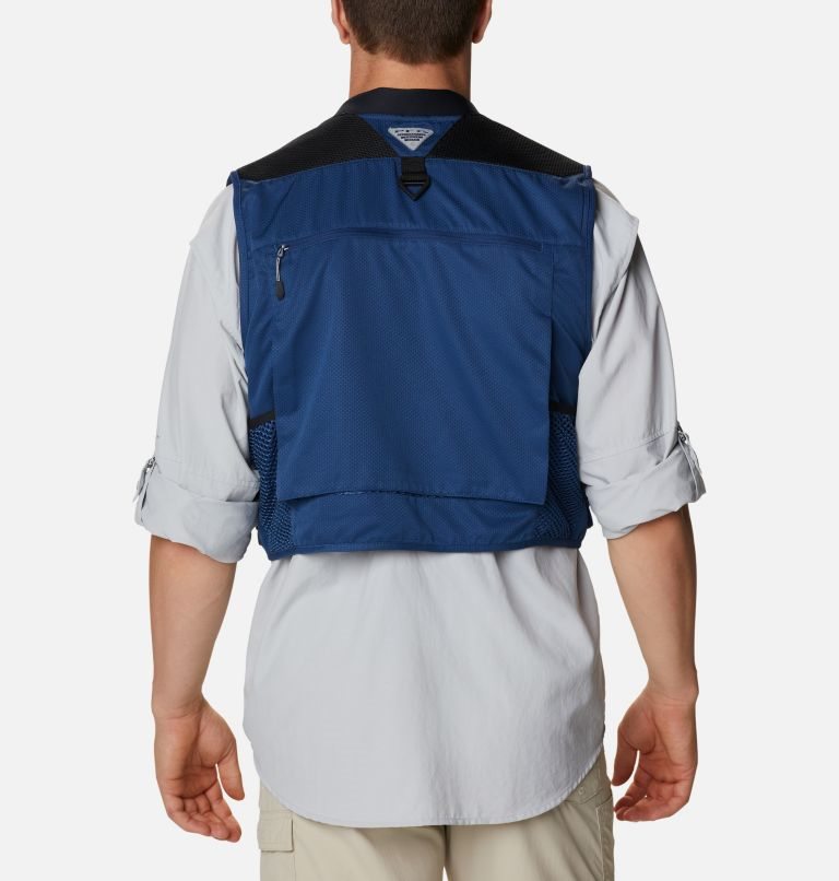 Men's Columbia PFG Henry’s Fork V Vest Navy | CA-W08C3
