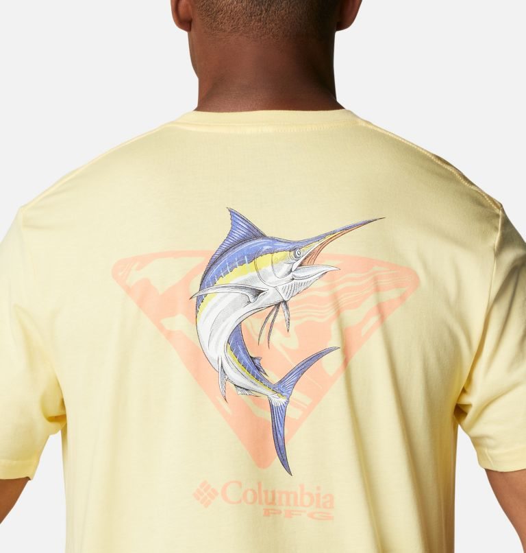 Men's Columbia PFG Jimmy Graphic T Shirts Lemon | CA-V18L5